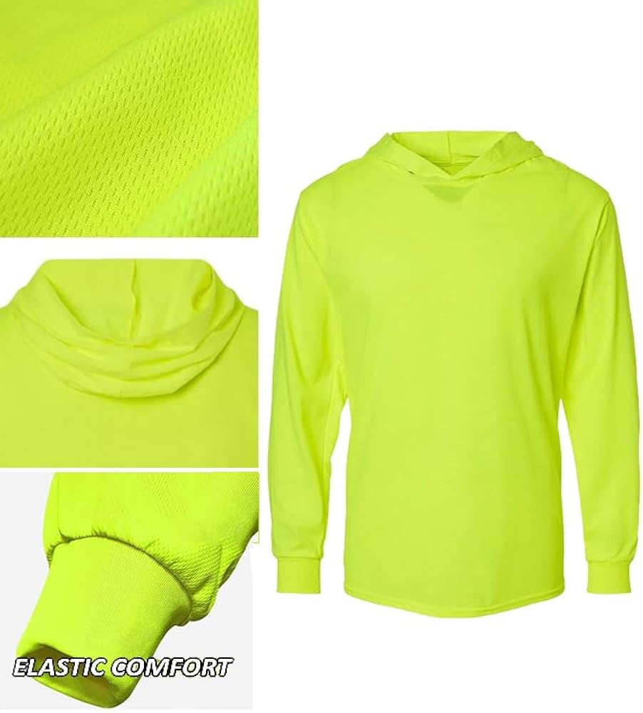 Amazon.com: L&M® Hi Vis T Shirt Safety Lime Orange Long Sleeve